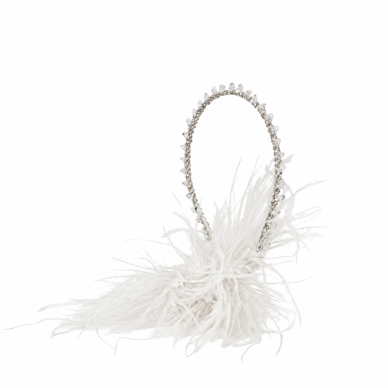 PEACOCK WHITE HEADPIECE