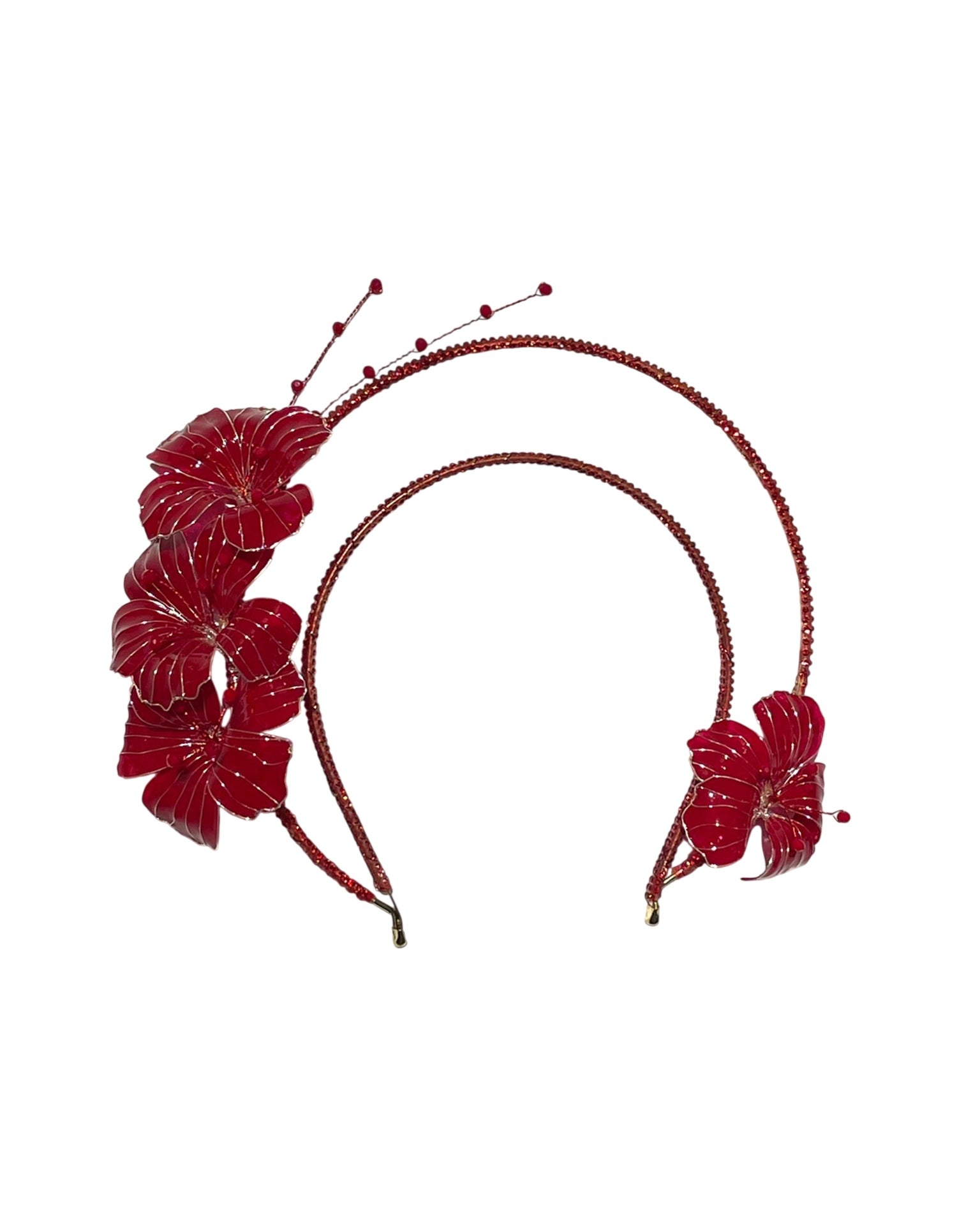 RED DOUBLE FLOWER TAÇ